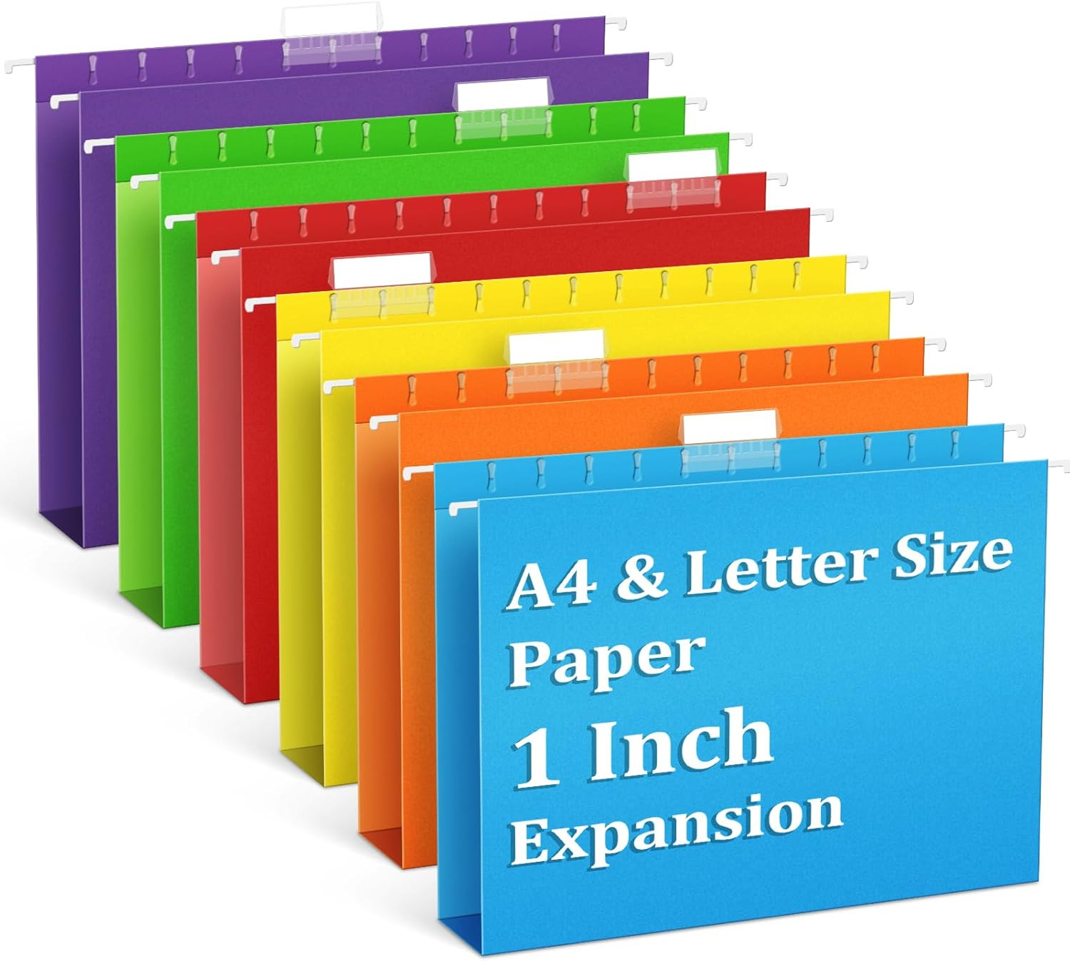 6 Pack Hanging File Folders Letter Size Expandable Office School File Organizer