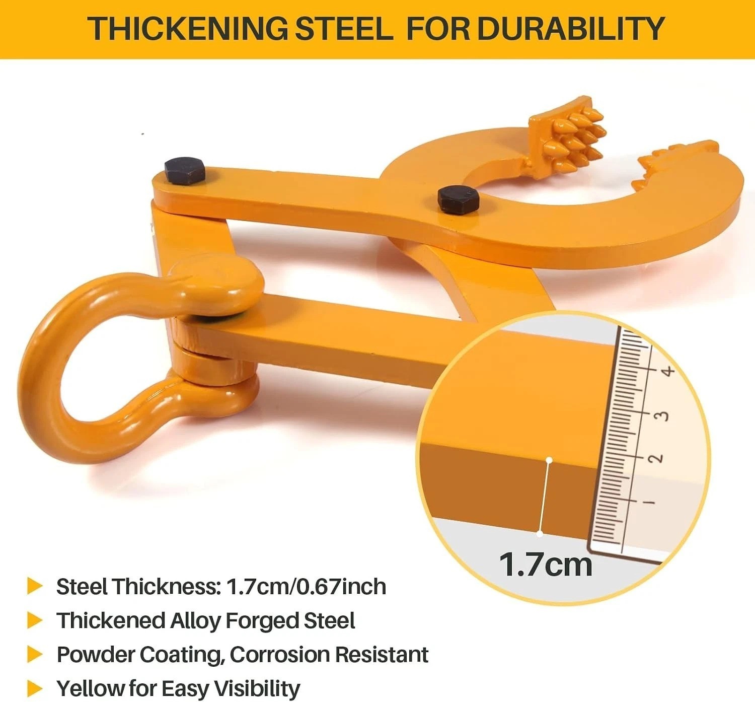 Pallet Puller Clamp 1T/2204LBS Pallet Jack Puller Steel Single Scissor Hook P…