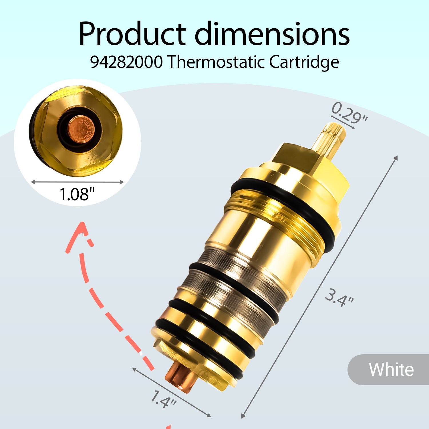 Replacement For Hansgrohe 94282000 Thermostatic Cartridge