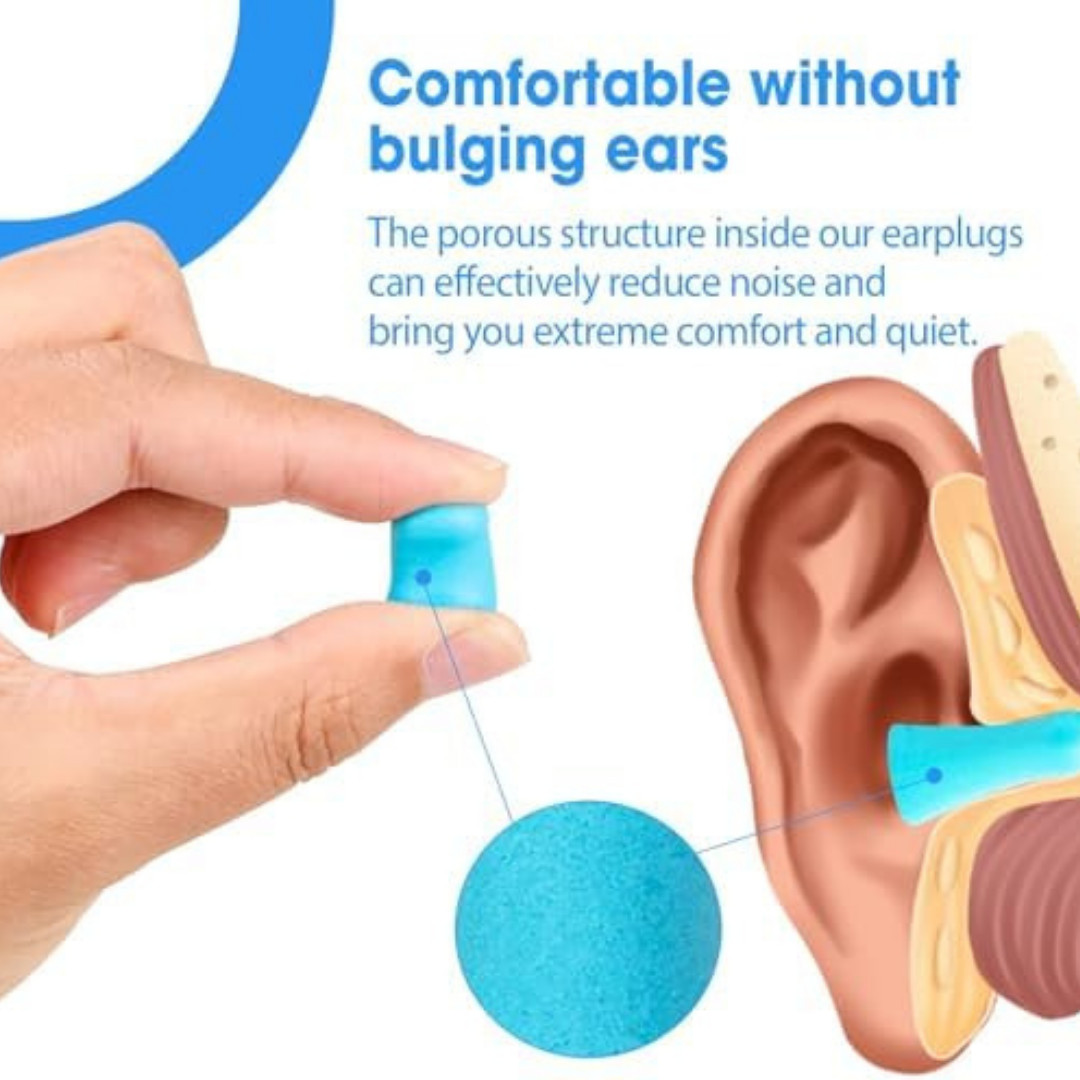 200pcs Ear Plugs Soft Foam Sleep 100pair Travel Noise Shooting Working Lot Bulk