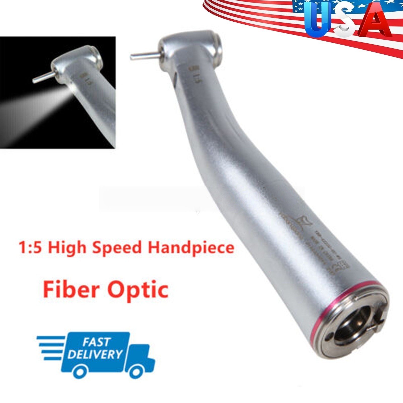 Dental Wireless Electric Hygiene Prophy Handpiece +2Pcs Universal Prophy Angles