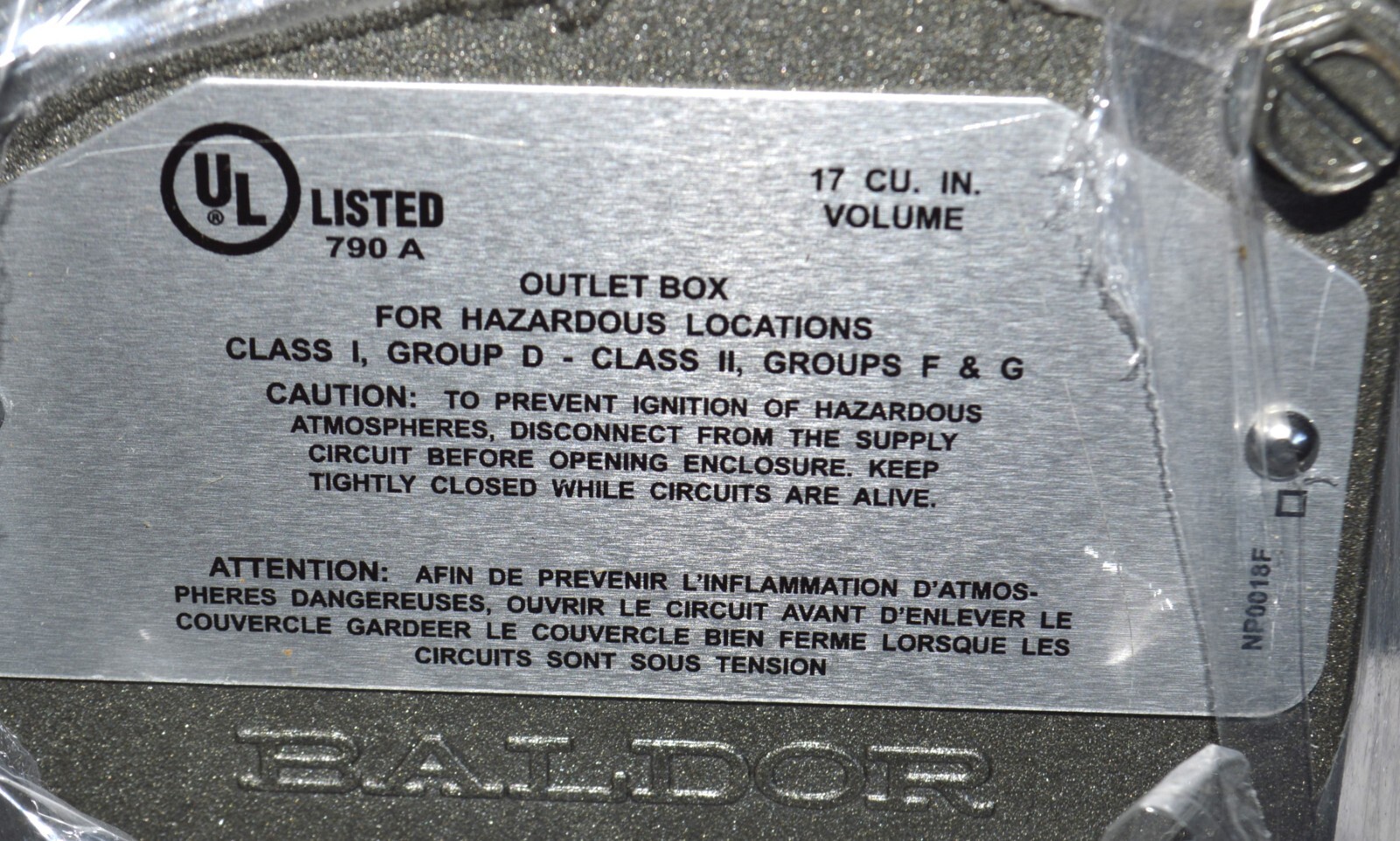Baldor EM7044T Explosion Proof Motor