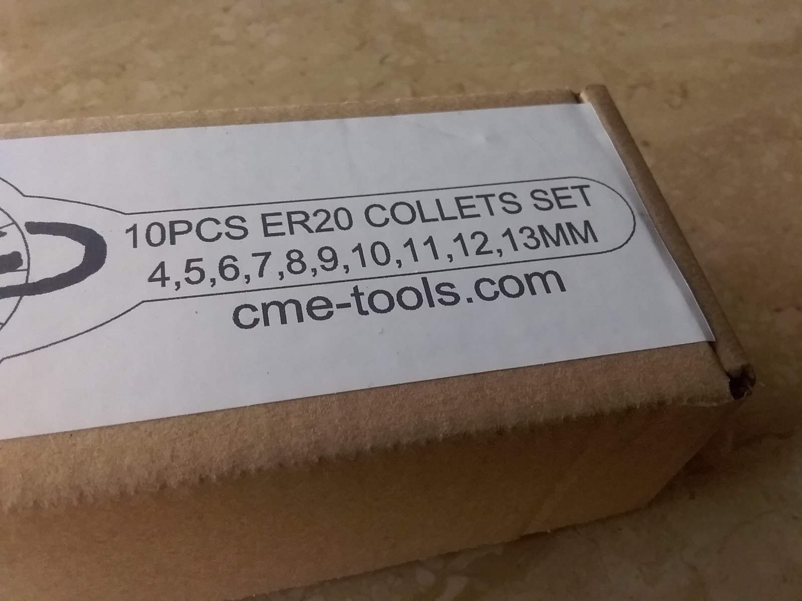 10pcs ER20 metric collet set, collets 4mm – 13mm, 0.008mm TIR #ER20-SET10M-NEW