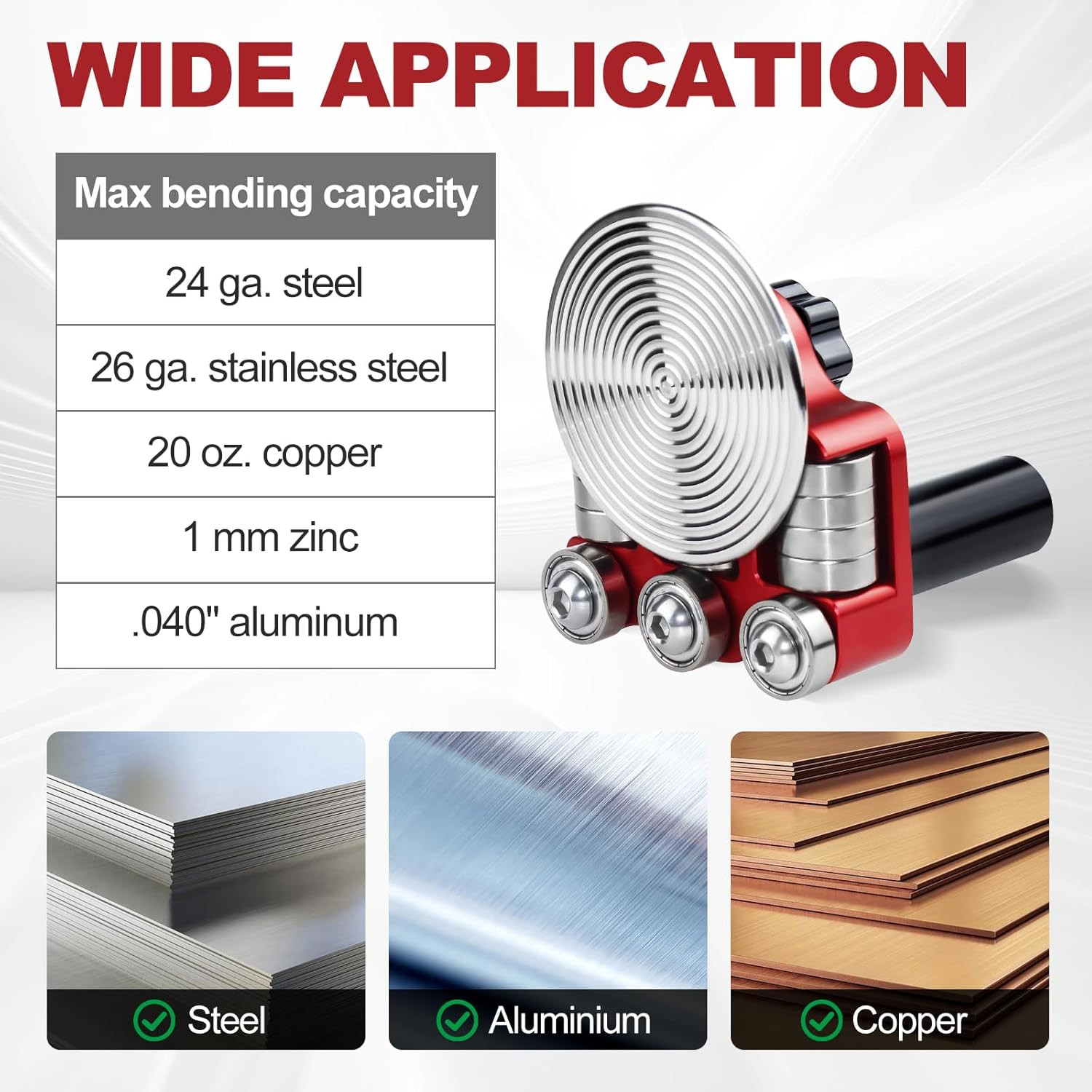 FS1DS Sheet Metal Bender One Station Disc, Sheet Metal Roller Break Bender Hand