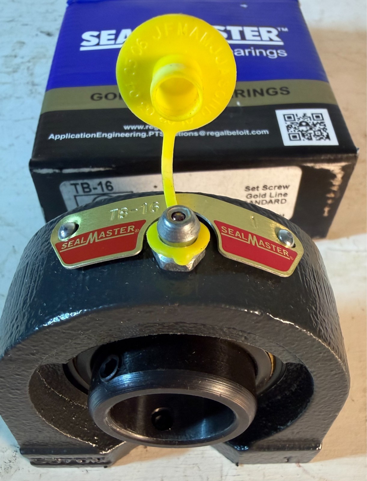 SEALMASTER TB16 BEARING, 1″ BORE, TAPPED BASE, FREE SHIPPING