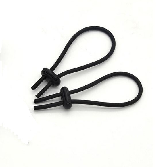 2 Conductive Rubber Loops w/ Clips – For Tens Estim Erostek- 4mm OD x 1.75mm ID