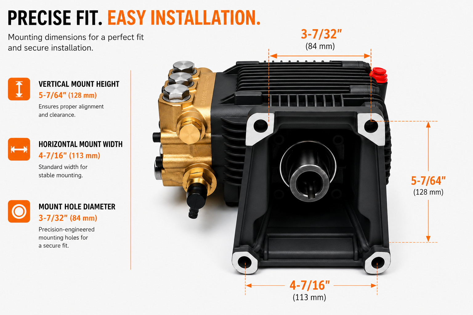 Sigma 1″ Shaft 4000PSI High Pressure Washer Pump For Honda GX340 11HP GX390 13HP