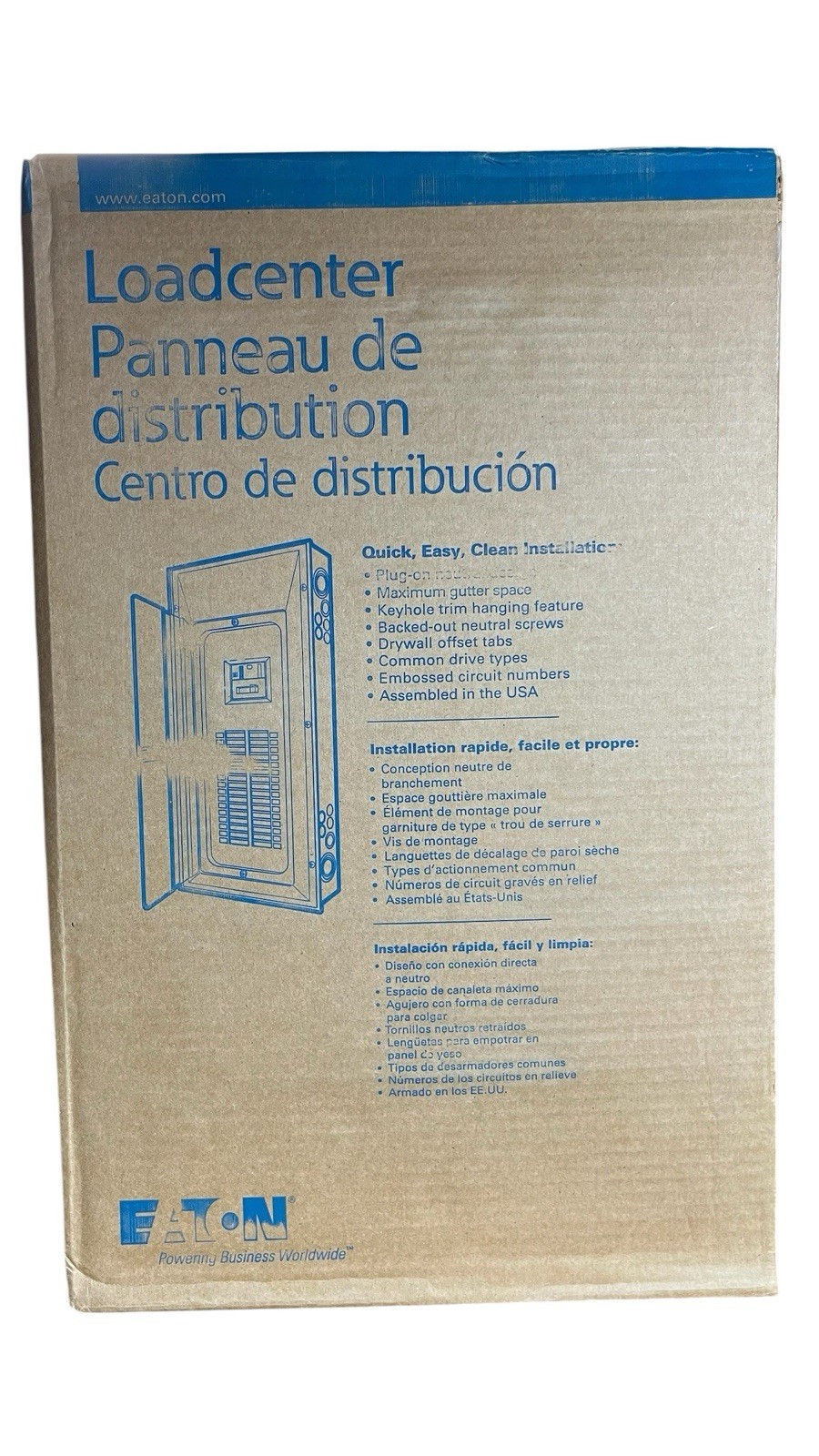 Eaton BRP16L150 150A 16 Space 32 Circuit Indoor Main Lug Load Center Panel New