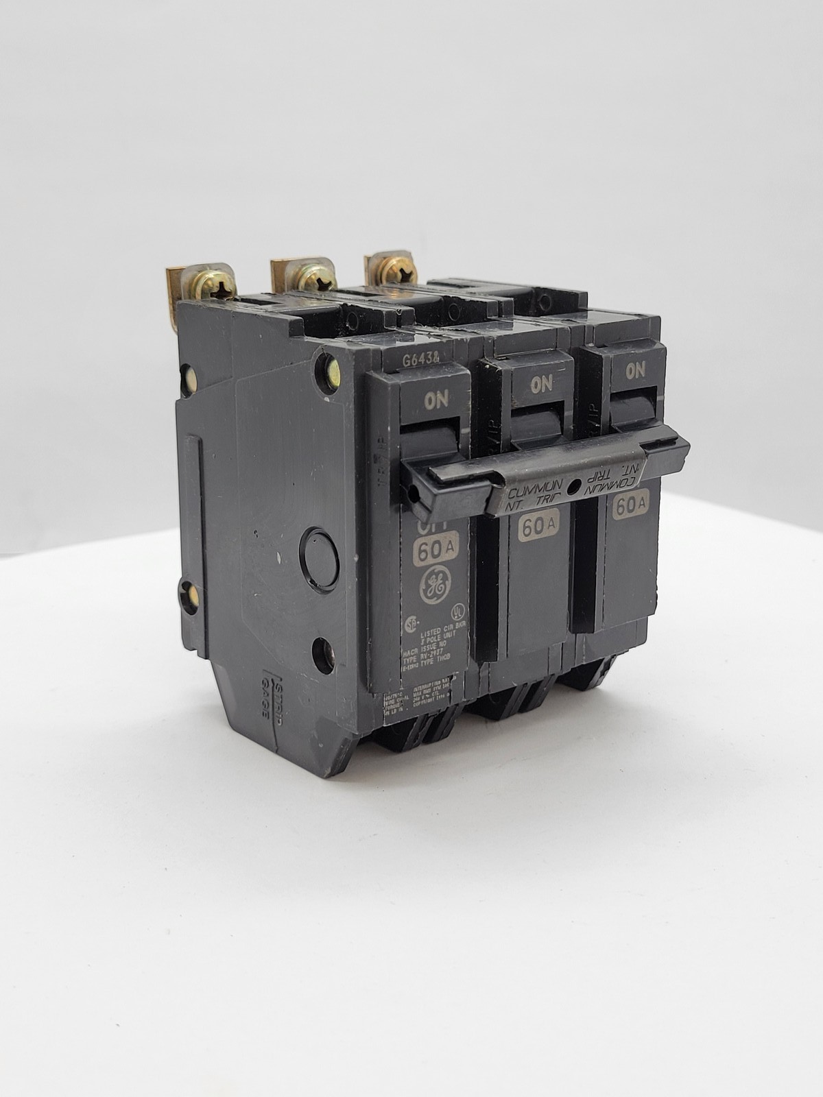 General Electric THQB32060 Bolt-On Circuit Breaker 60A 3P 240V THQB