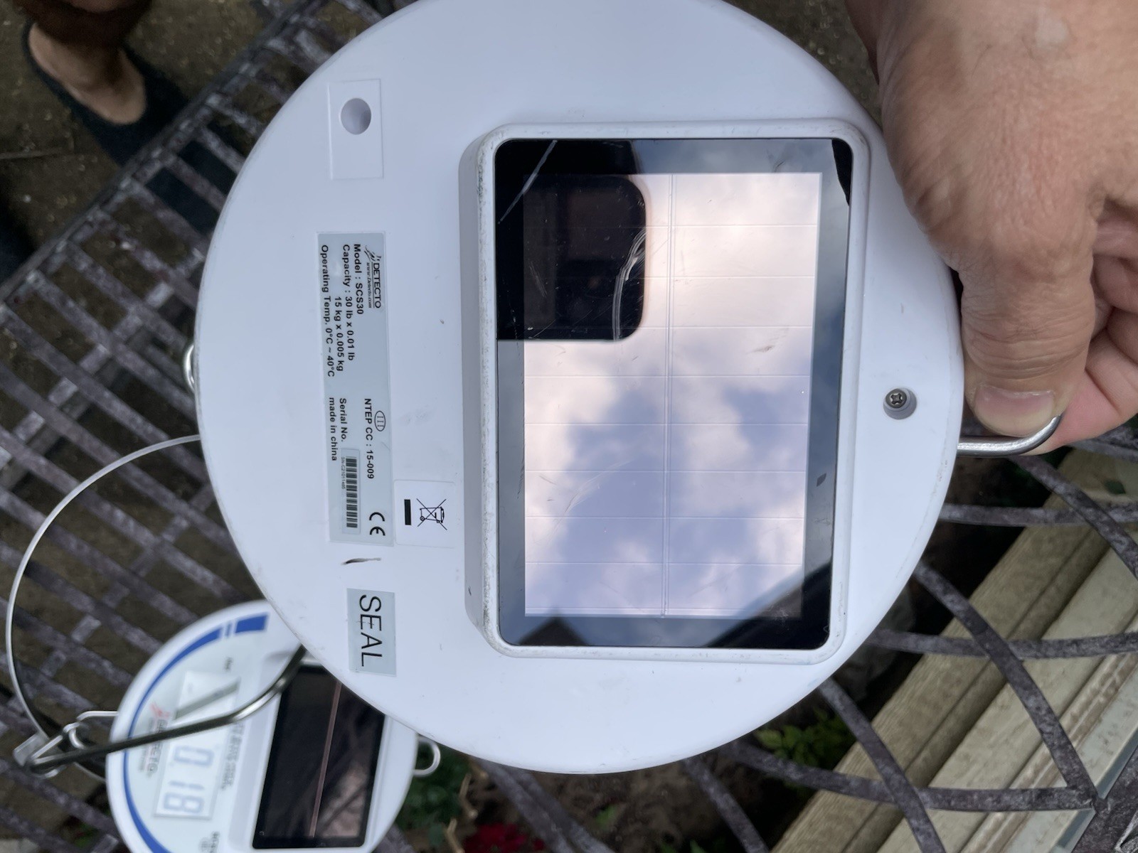 2 Detecto Digital Hanging Scale SCS30 Solar Powered 66lb/30kg Capacity