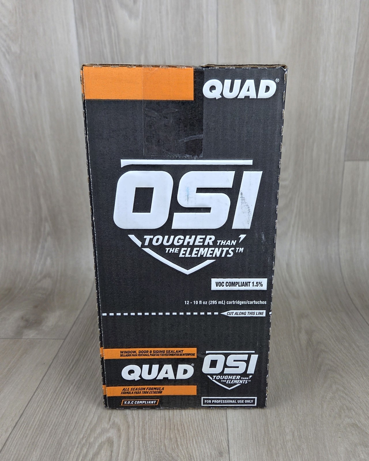 12 Pack OSI QUAD VOC #541 Pearl Gray Window Door & Siding Sealants All Season