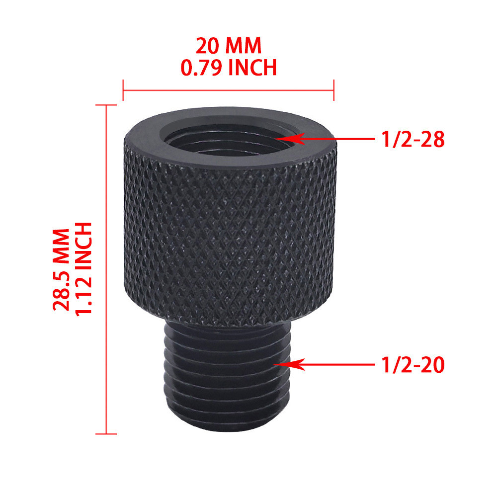 Male 1/2-20 to Female 1/2-28 Adapter Or Female 1/2-20 UNF to Male 1/2-28 UNEF