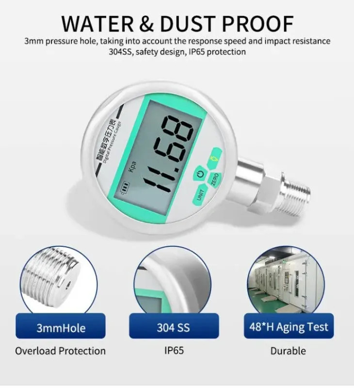 High Pressure Hydraulic Gauge 0-30/40/60MPa G1/4 80mm 0.5%FS Accuracy Radial
