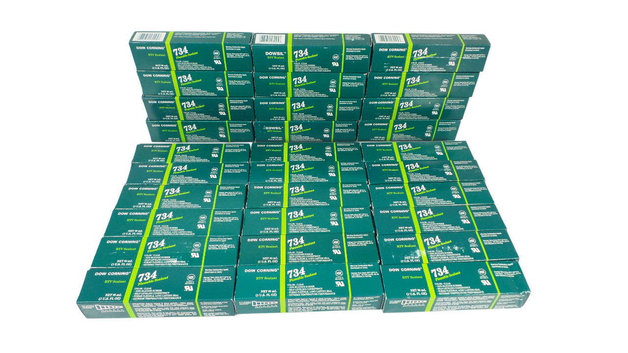 Lot of 30 DOW Corning Silicone RTV Sealant 734 Clear 3 Oz – Free Shipping