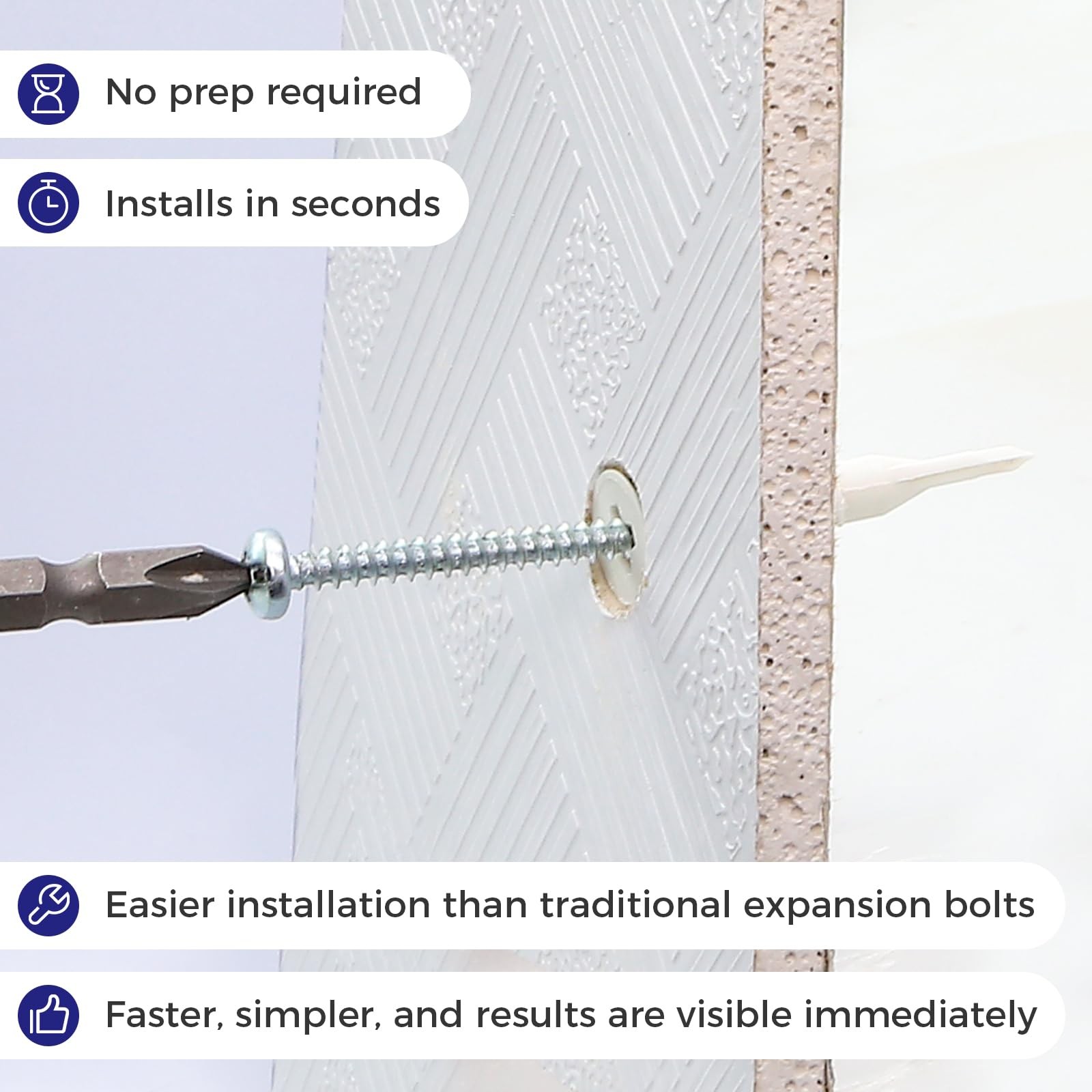 200PCs Self Drilling Drywall Anchors Kit – 75LB Heavy Duty Plastic Drywall Ha…
