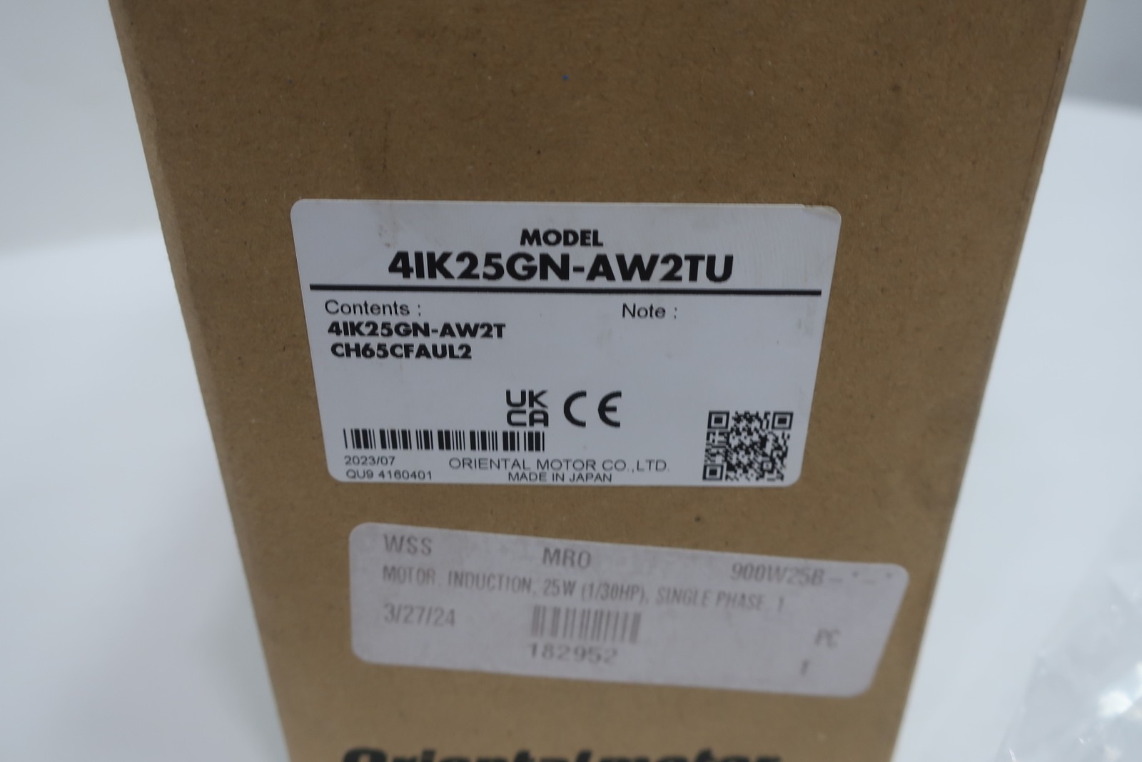 Oriental Motor 4IK25GN-AW2TU Induction Motor 25w 1450rpm 100/110/115v-ac