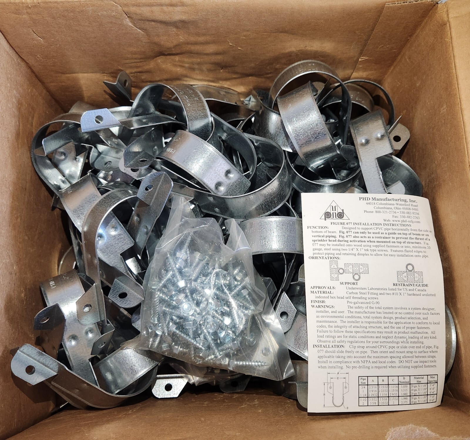 2″ CPVC TWO-HOLE 90° SIDE MOUNT STRAP SKU:077 ( ONLY SALE BOX OF 100 PCS )
