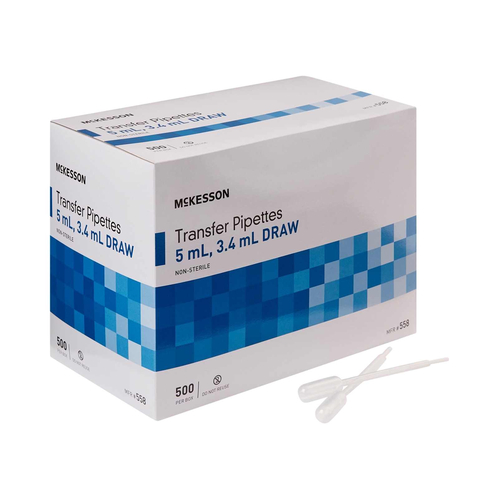 McKesson LDPE Transfer Pipette 5 mL 3.4 mL Draw Volume 5000 pcs