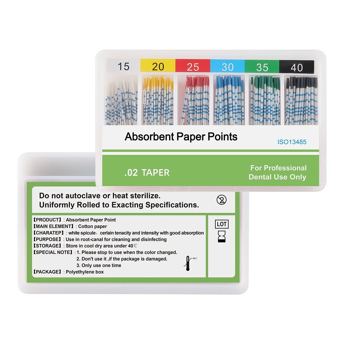 AZ Dental Absorbent Paper Points/Gutta Percha Points w/Scale Obturating Tips Bar