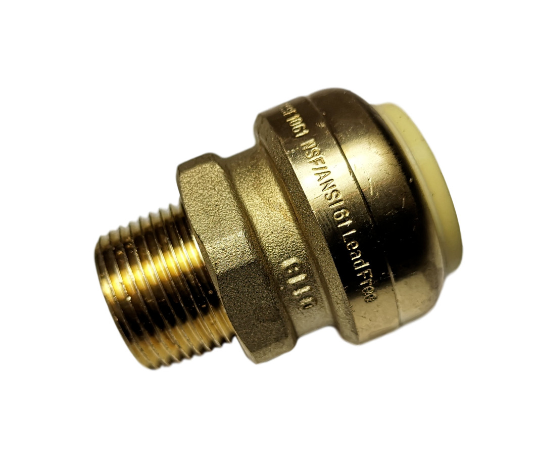 10 PIECES 1″ PUSH FIT X 3/4″ MALE ADAPTER MNPT, LEAD FREE BRASS