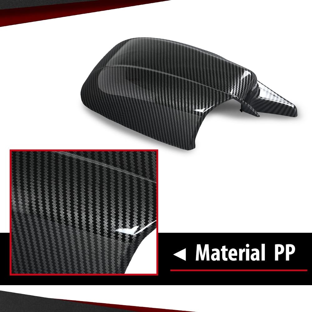 Side Mirror Covers Shell Cap Left Right for Dodge Charger SRT 2015-2023