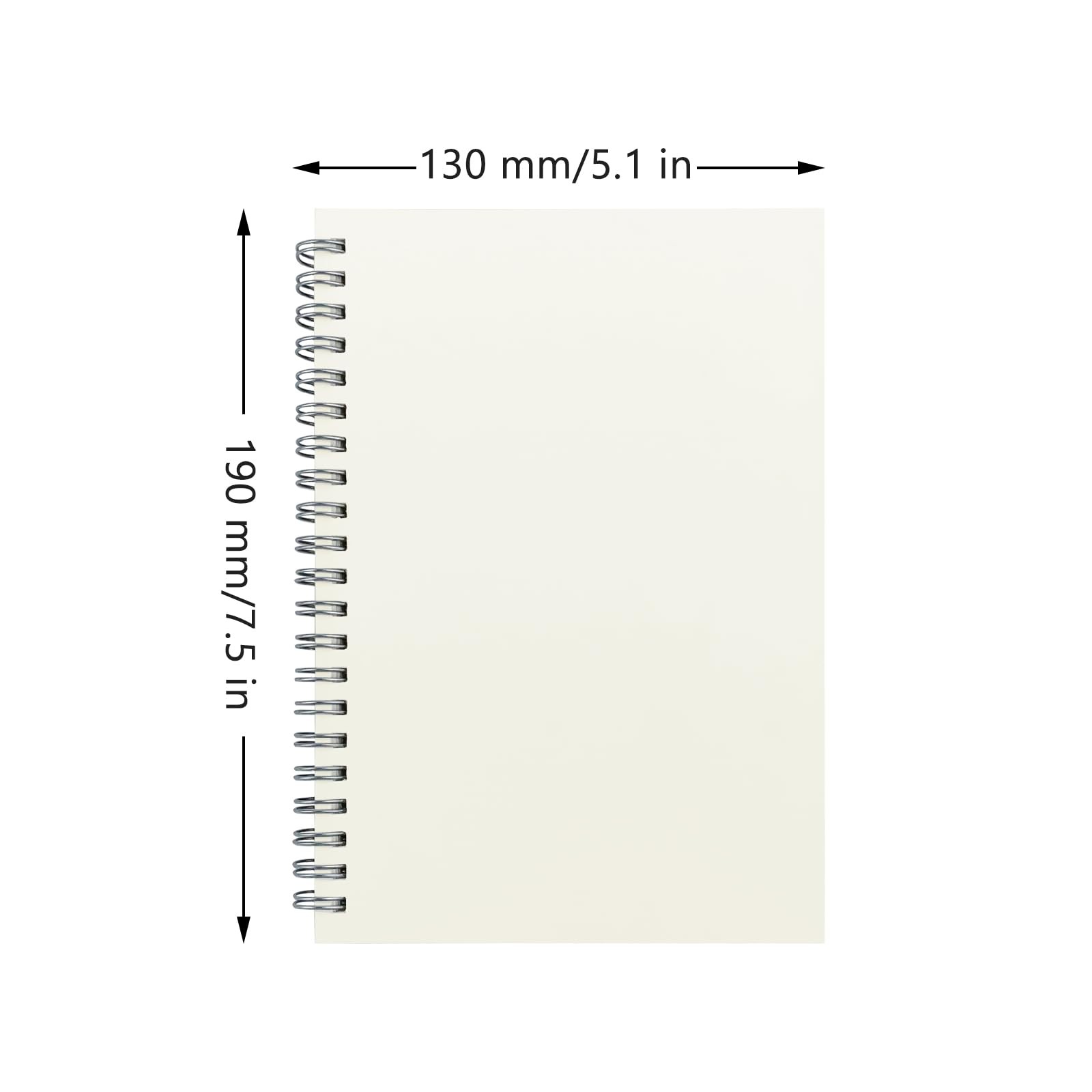 DSTELIN Blank Spiral Notebook, 3-Pack, Soft Cover, Sketch book, 100 BROWN