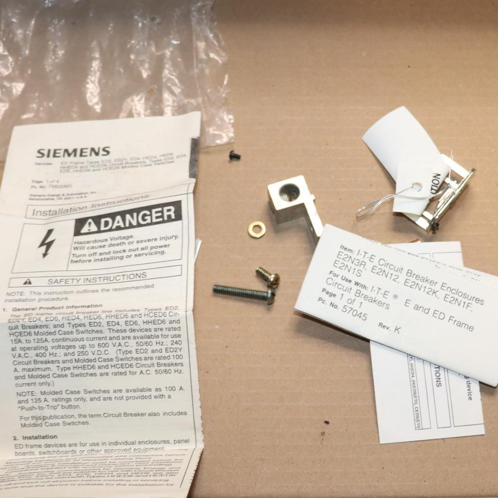 One Siemens ED2HPL Padlock Kit as seen in photos.