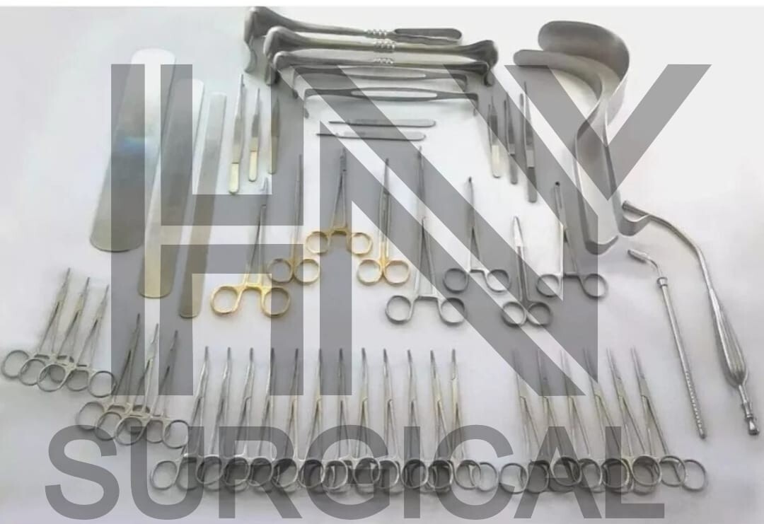 Basic Laparotomy Set 104 Pcs Surgical Instruments Surgery Medical Abdominal Gold