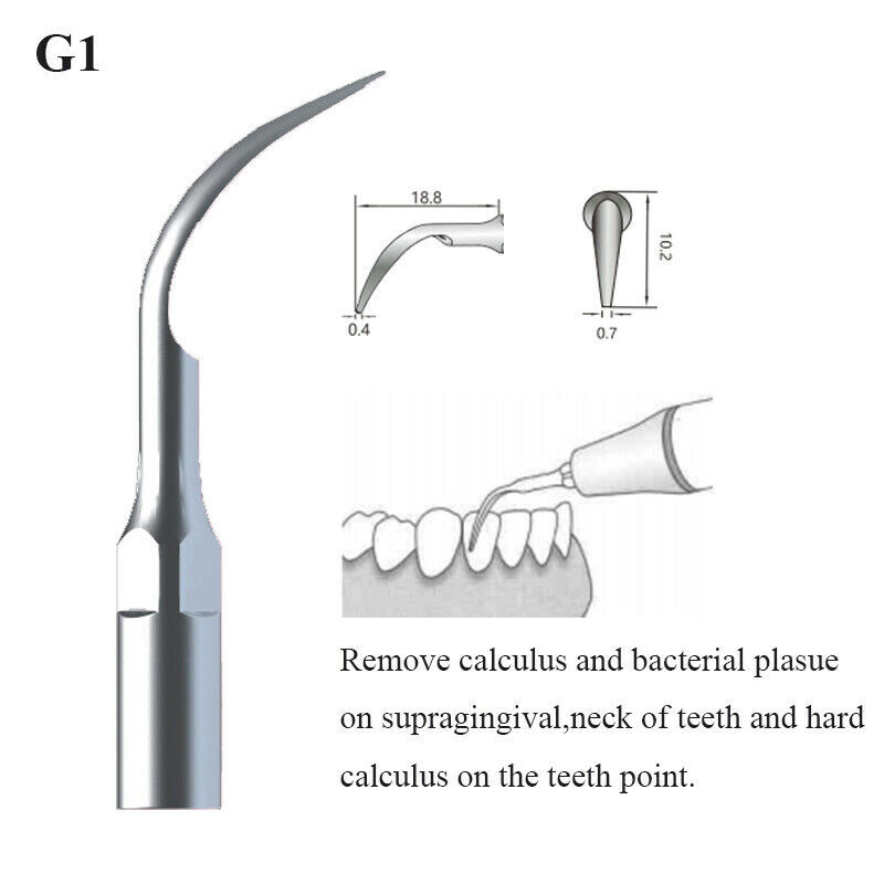 5 pcs Dental Ultrasonic piezo scaler Tips Fit EMS WOODPECKER G P Scaling Perio