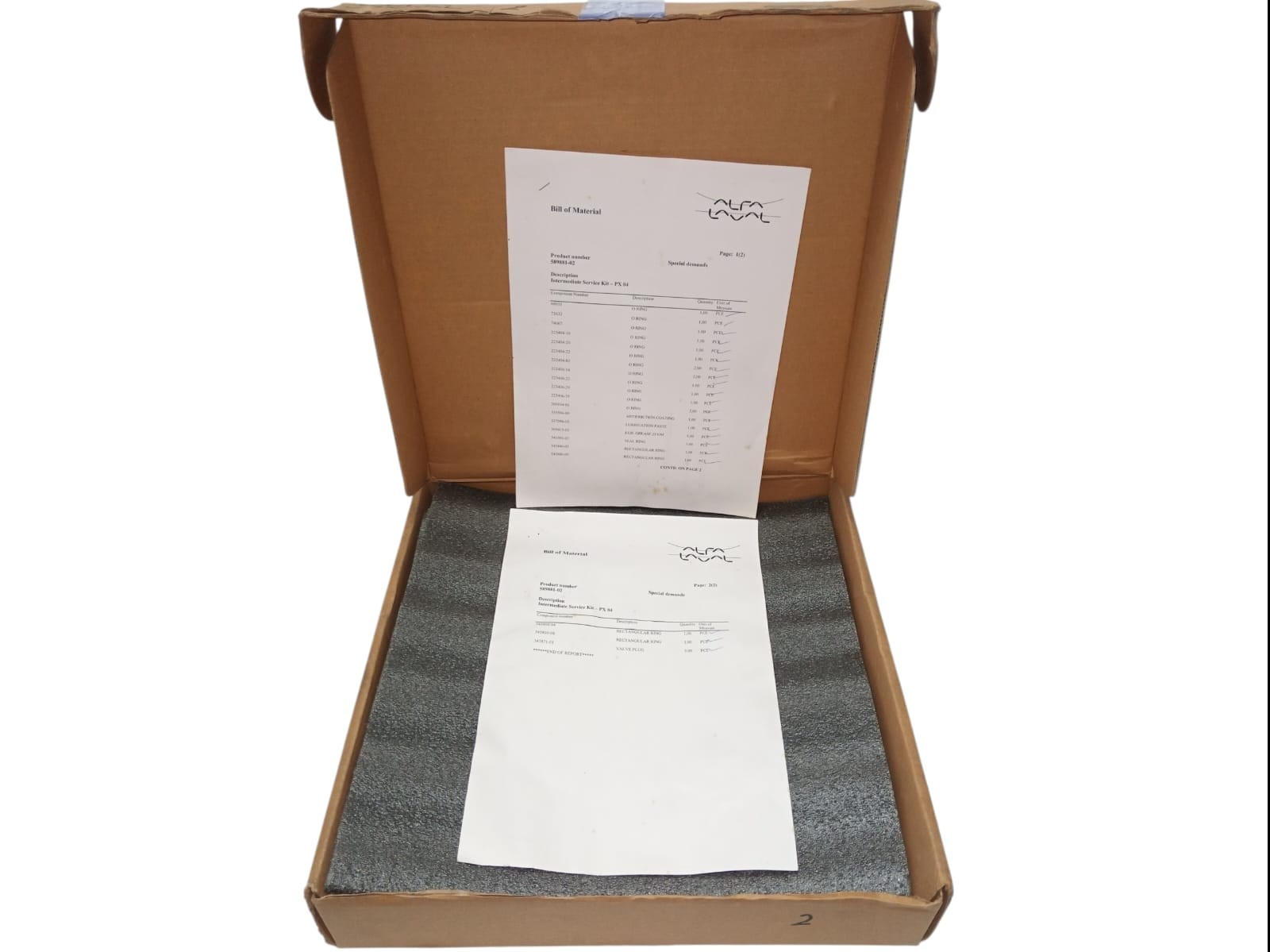 New Alfa Laval 589881-02 Intermediate Service Kit PX-04 Quantity Available