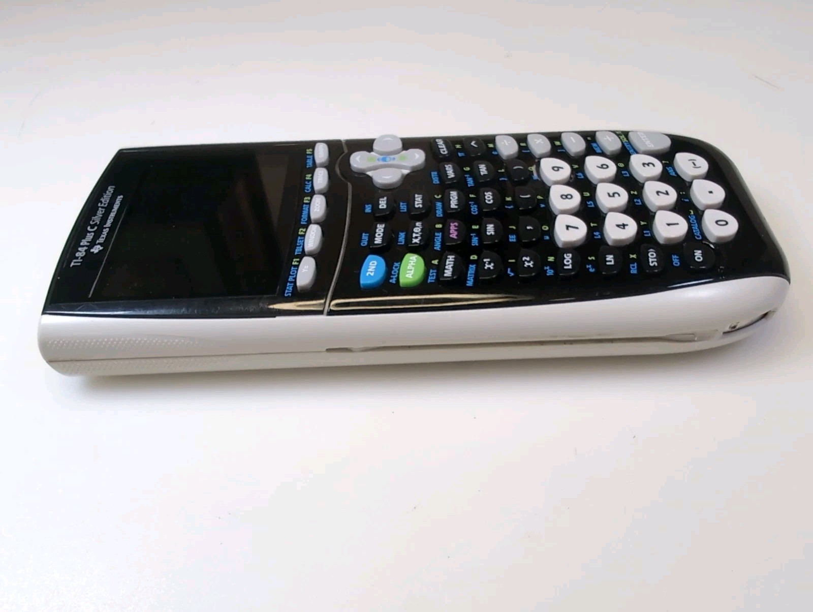 TI-84 Plus C Silver Edition Graphing Calculator -TESTED W/ USB Cable And Case
