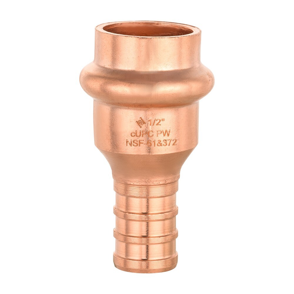10 PCS EFIELD 1/2″ Press X 1/2″ PEX Crimp Coupling Copper Fittings, Lead Free