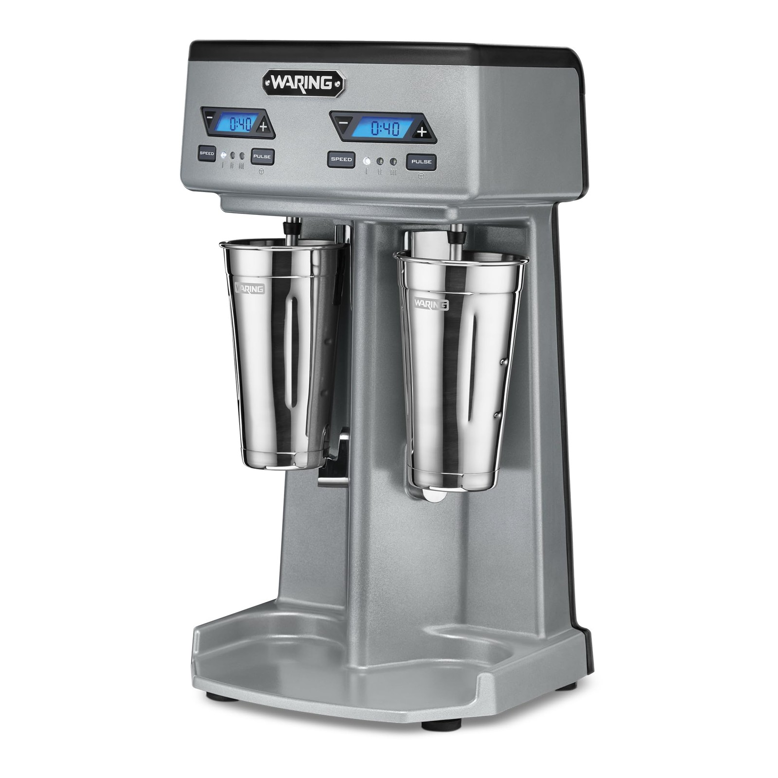 Waring Commercial Heavy-Duty Double Spindle Drink Mixer, 2 Independent, WDM240TX