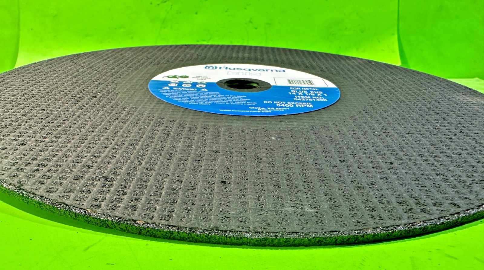 NEW Husqvarna Blue EHS Blade 542751496 14″ x 1/8″ x 1″ Metal Cutting Wheel