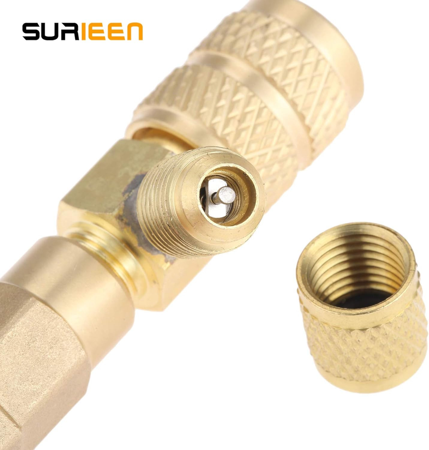 R410A R22 Valve Core Remover Installer Tool with Dual Size SAE 1/4 & 5/16 Port &