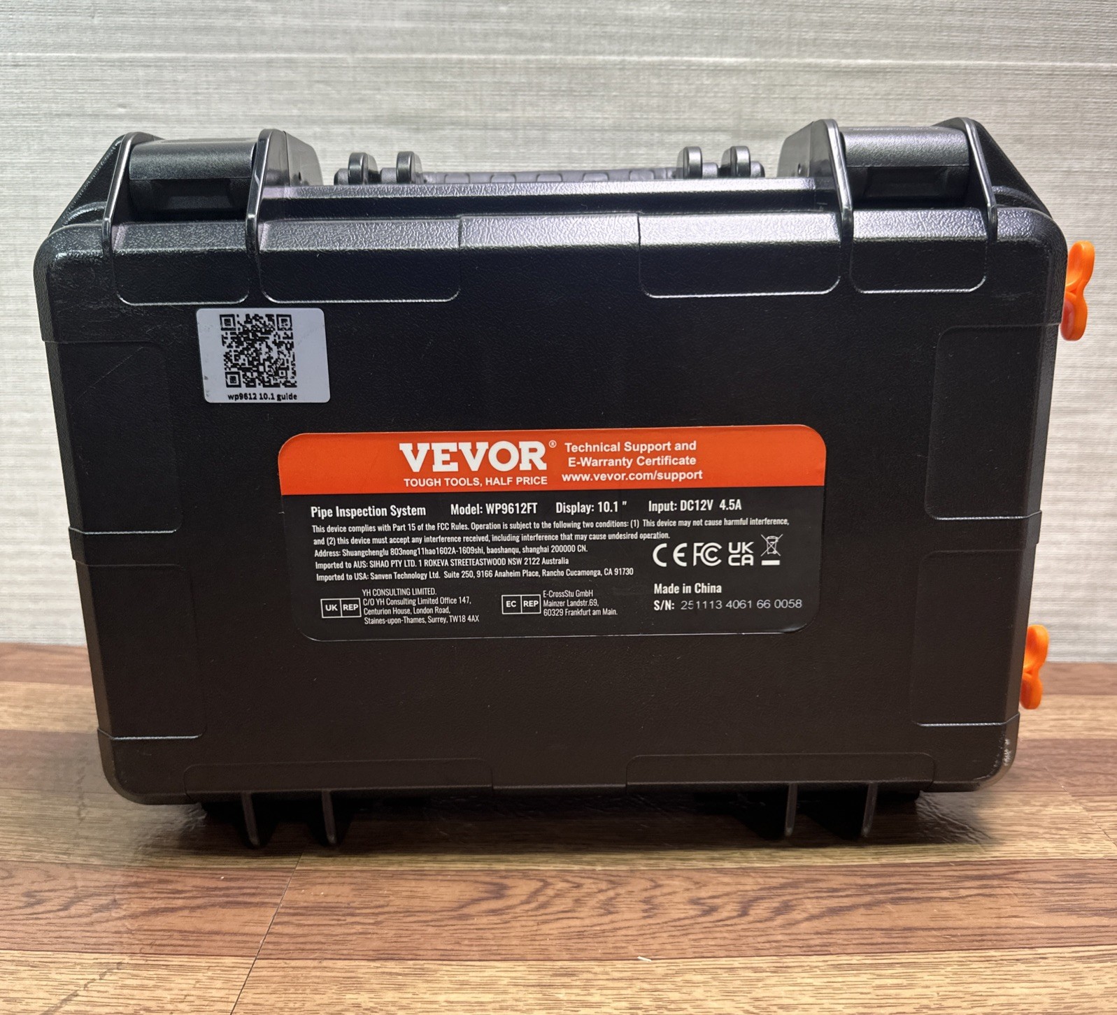 VEVOR Sewer Camera 165ft Inspection System 10.1″ Touchscreen WP9612FT/ READ