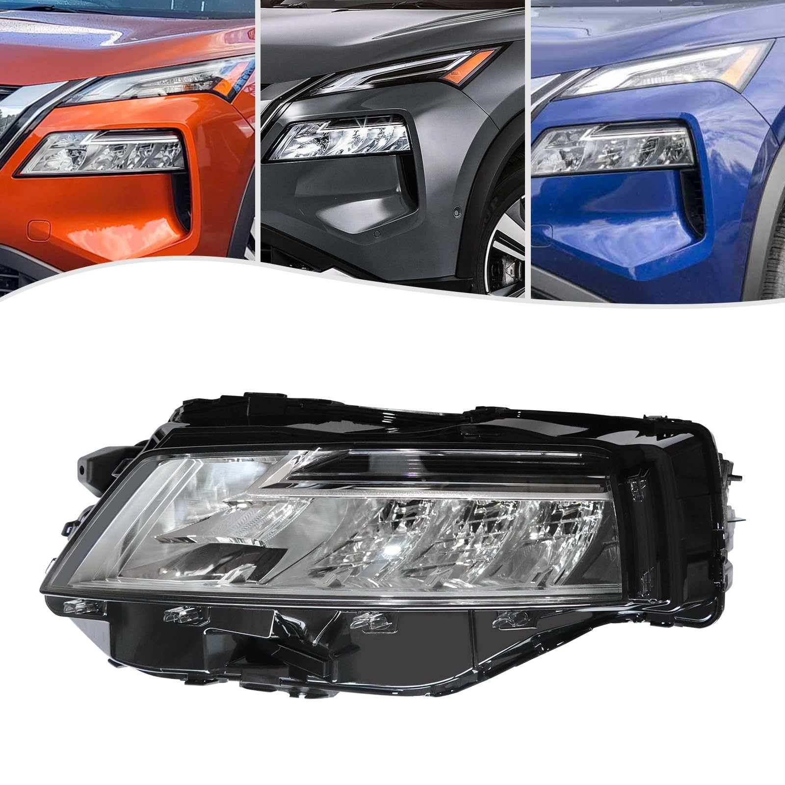 Headlight Assembly for Nissan Rogue 2021-2022 LED Driver Side Headlamp (Left)