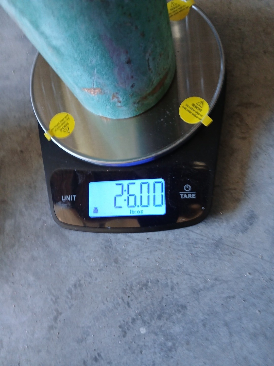 3″ copper pipe 12″ Long 2lbs 6 Oz
