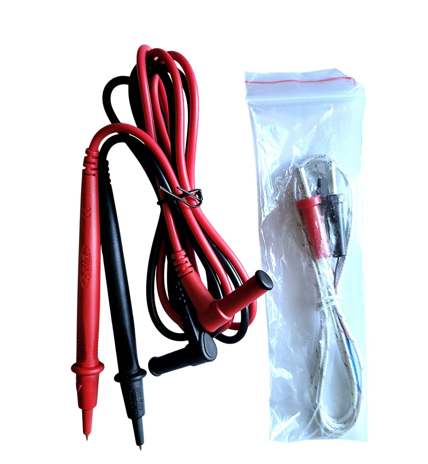 Multimeter test lead set includes red and black 20A CAT III 1000V replacement…