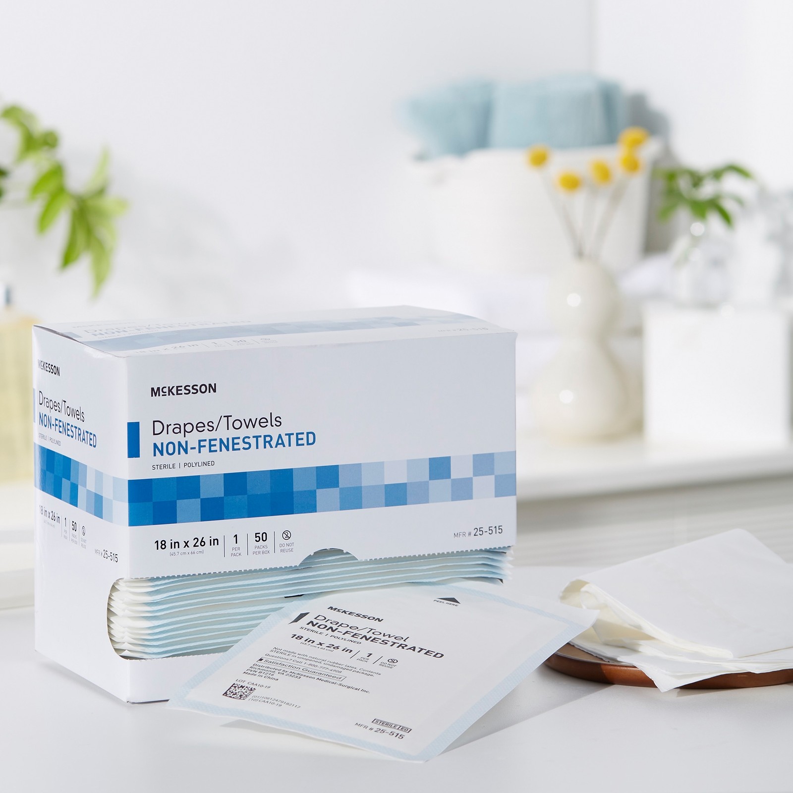 McKesson General Purpose Drape White 50 Ct