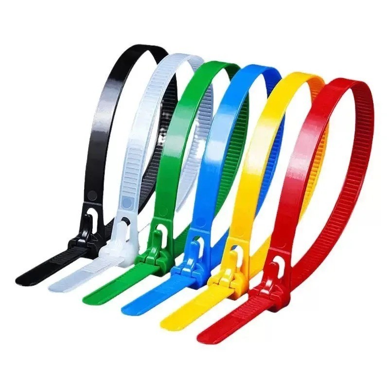 200PCS Reusable Cable Ties Nylon Lock Loop Removable Mixed Color Organizers