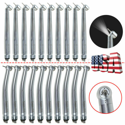 1-10* Dental 45° Degree LED E-generator/High Speed No LED Handpiece 4Hole U3BM