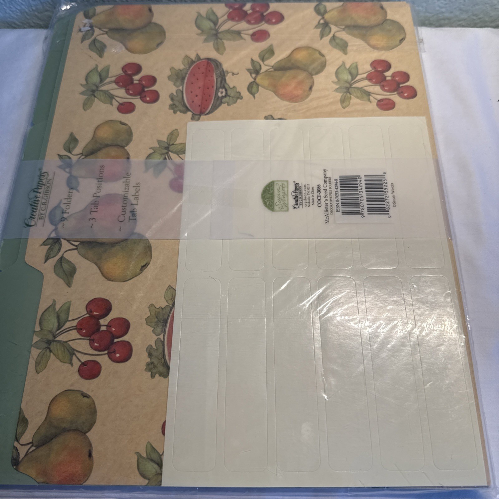 File Folders Decorative Fancy Floral Fruit Country Farm VTG NEW 2 PACKS SEALED