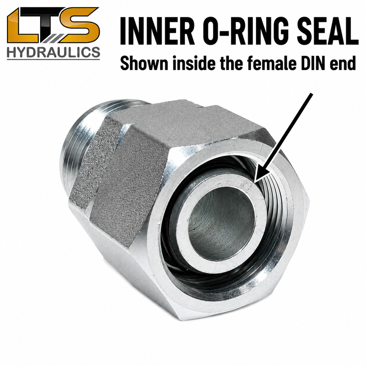 5/8″ Male JIC x 26mm DIN Swivel Chinese Excavator Conversion to JIC 9197-10-26