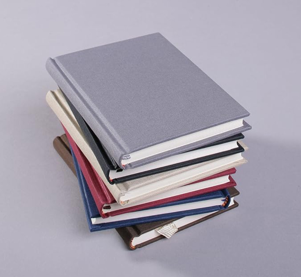 Semikolon Classic Letter/A4 Size Bound Linen Blank Book, Ceil Sky Blue (10209)
