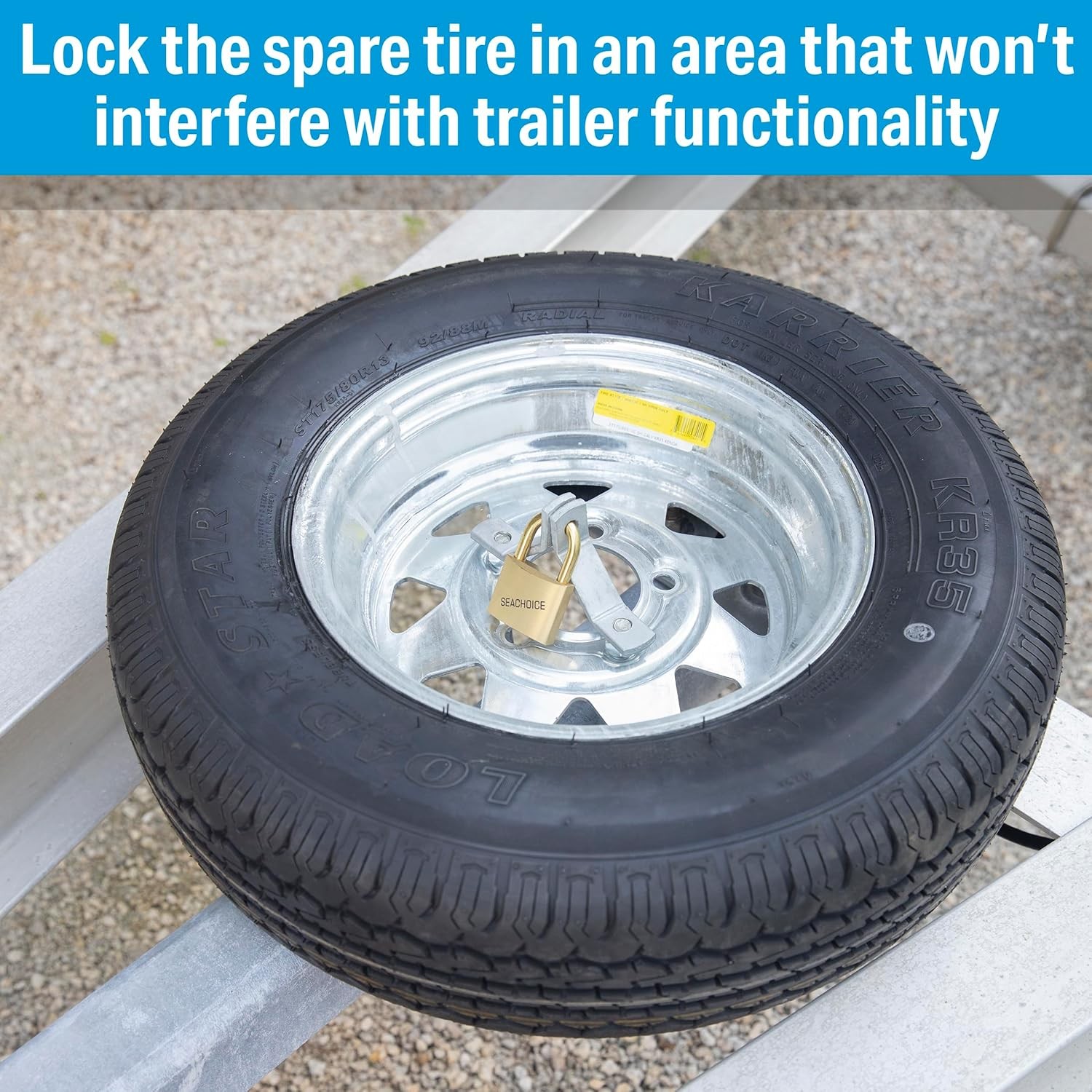 Seachoice Lockable Spare Tire Carrier for Boat Trailer
