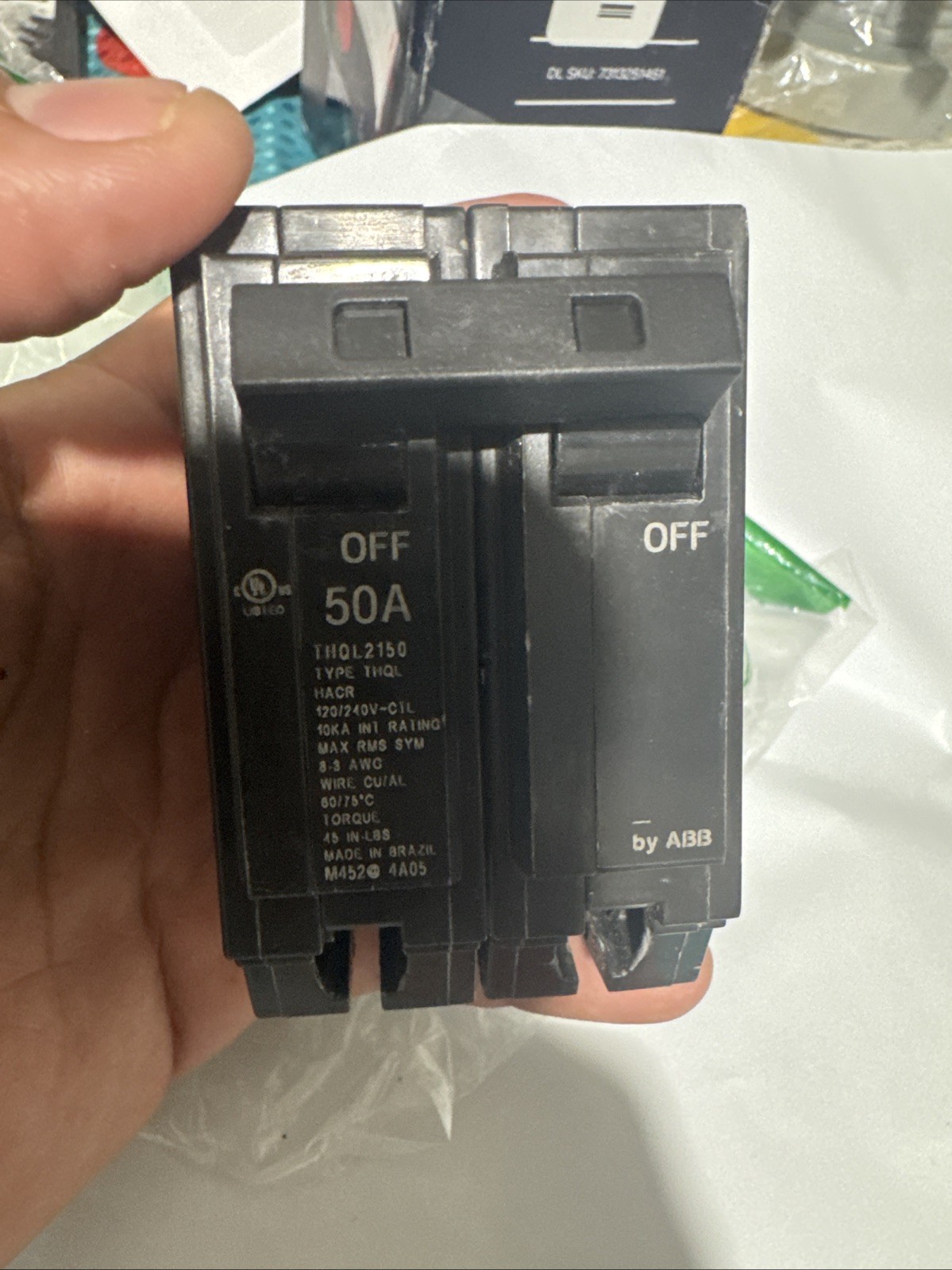 GE THQB2130 2 Pole 30A 240V Circuit Breaker Molded Case
