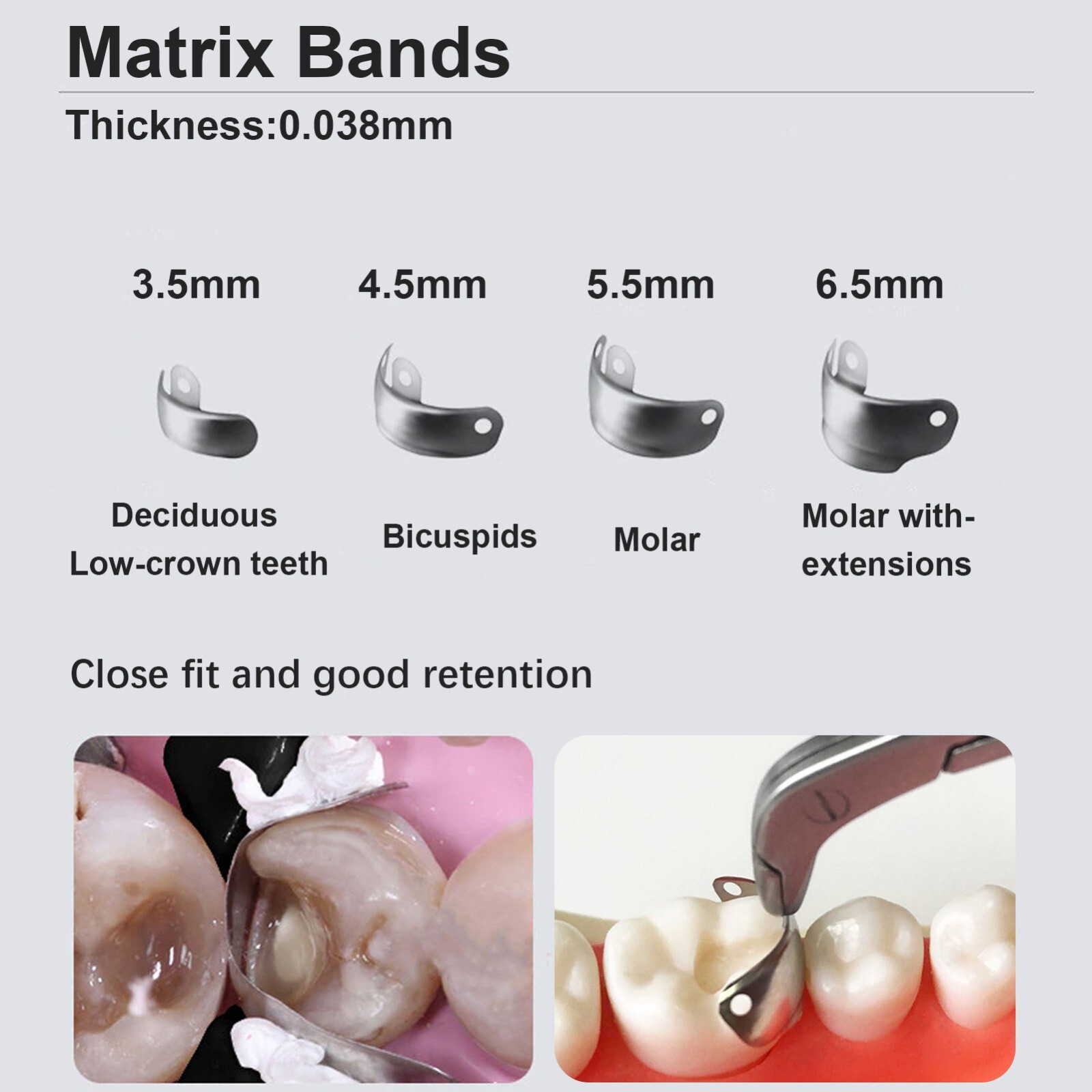 Dental Matrix Bands Ring Sectional Matrice Clamp Fit Garrison Palodent V3 System