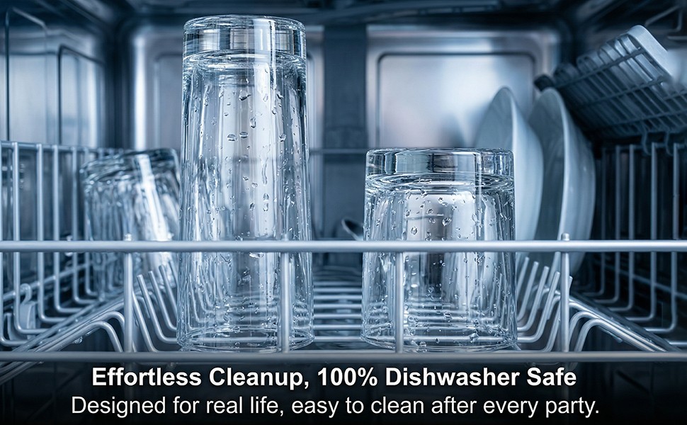 Everyday Drinking Glasses Set of 8, 14oz Tall Glass Cups & 10.5oz Short Dof