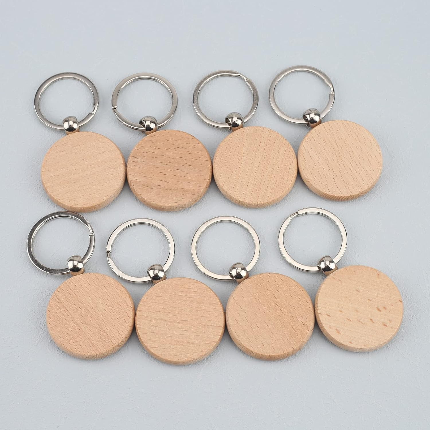 Pack of 20 Round Wood Blanks Keychain Unfinished Wooden 20,